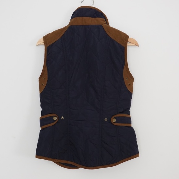 Zara Woman Dark Blue Quilted Outdoors Mounting Vest/Sleeveless Jacket Size S - Picture 2 of 9
